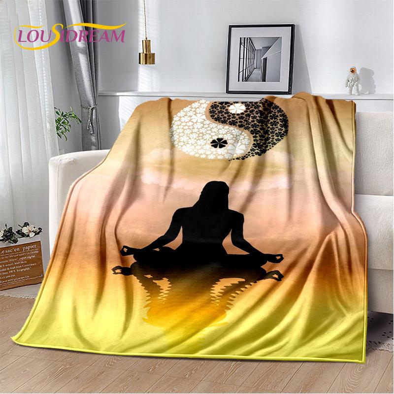 Мягкое плюшевое одеяло Rainbow 7 Chakra Mandala Bohemia, фланелевое одеяло, покрывало для гостиной, спальни, кровати, дивана, чехла для пикника