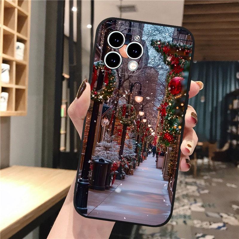 Phone Case Carcasa Funda For iPhone 17 Pro Max 17 Air 16 15 14 13 Pro Max 15 16 Pro 15Plus Winter Christmas Case
