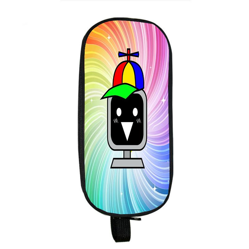 Пенал Sprunki Incredibox для студентов, двухслойный пенал для школьных принадлежностей с игрой в жанре ужасов, канцелярские принадлежности для детей, коробка для ручек