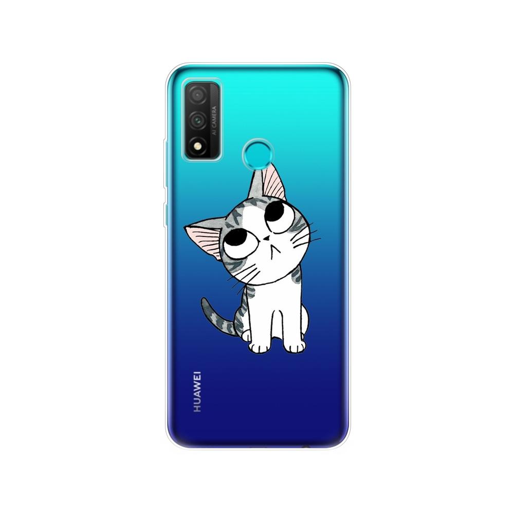 Чехол для Huawei P smart 2020, мягкий силиконовый чехол из ТПУ на заднюю панель телефона PSmart 2020 POT-LX1A, 6,21 дюйма, защитный чехол-бампер, чехол