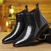 8766 Chelsea Boots British Crocodile Pattern Men's Boots, Retro Pointed Martin Boots, Foreign Trade