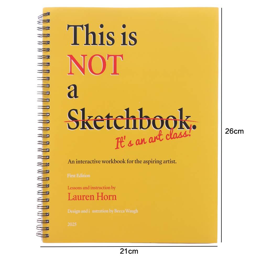 This Is Not a Sketchbook It's an Art Class Drawing Book with Lined Blank Pages for Kids Adults Easy Step Practices Sketchpa