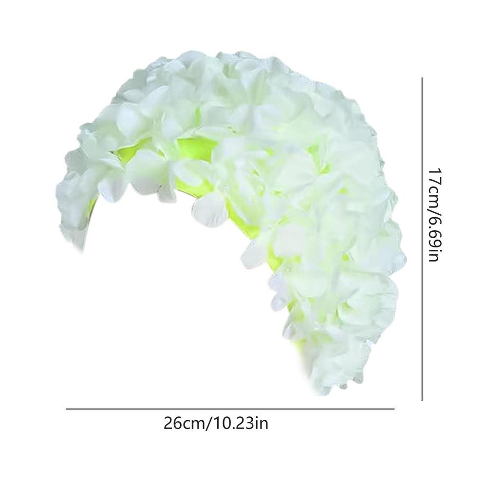 Шапочка для купания с дышащим 3D-цветком, женские шапочки для купания, мягкие, длинные, для дайвинга, защита ушей, аксессуары для бассейна