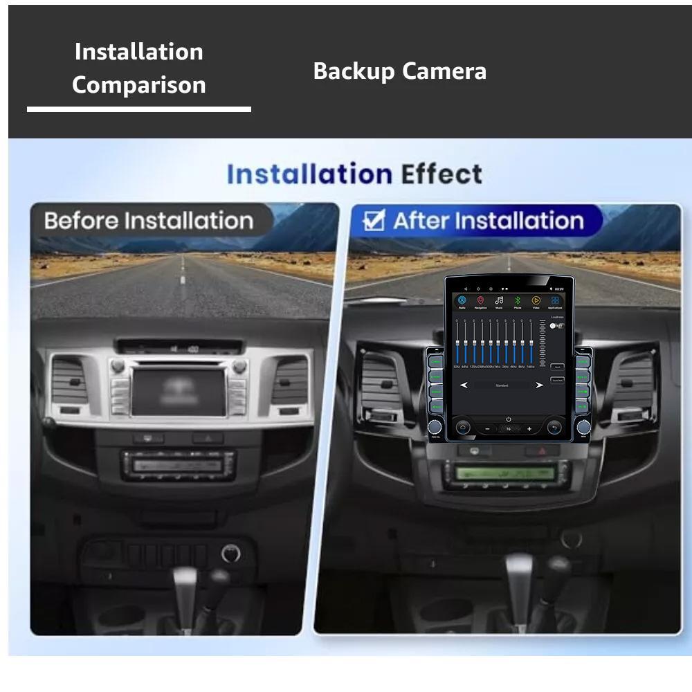 9,7-дюймовый вертикальный экран Tesla Android 12 автомобильное радио для Toyota Fortuner Hilux 2007-2015 навигация GPS мультимедийный плеер 2din