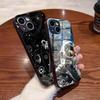 Чехол для телефона 'Астронавт, Луна, Звезды' для IPhone 17 Pro Max 16 15 14 Pro Max 13 11 Plus Стеклянная крышка