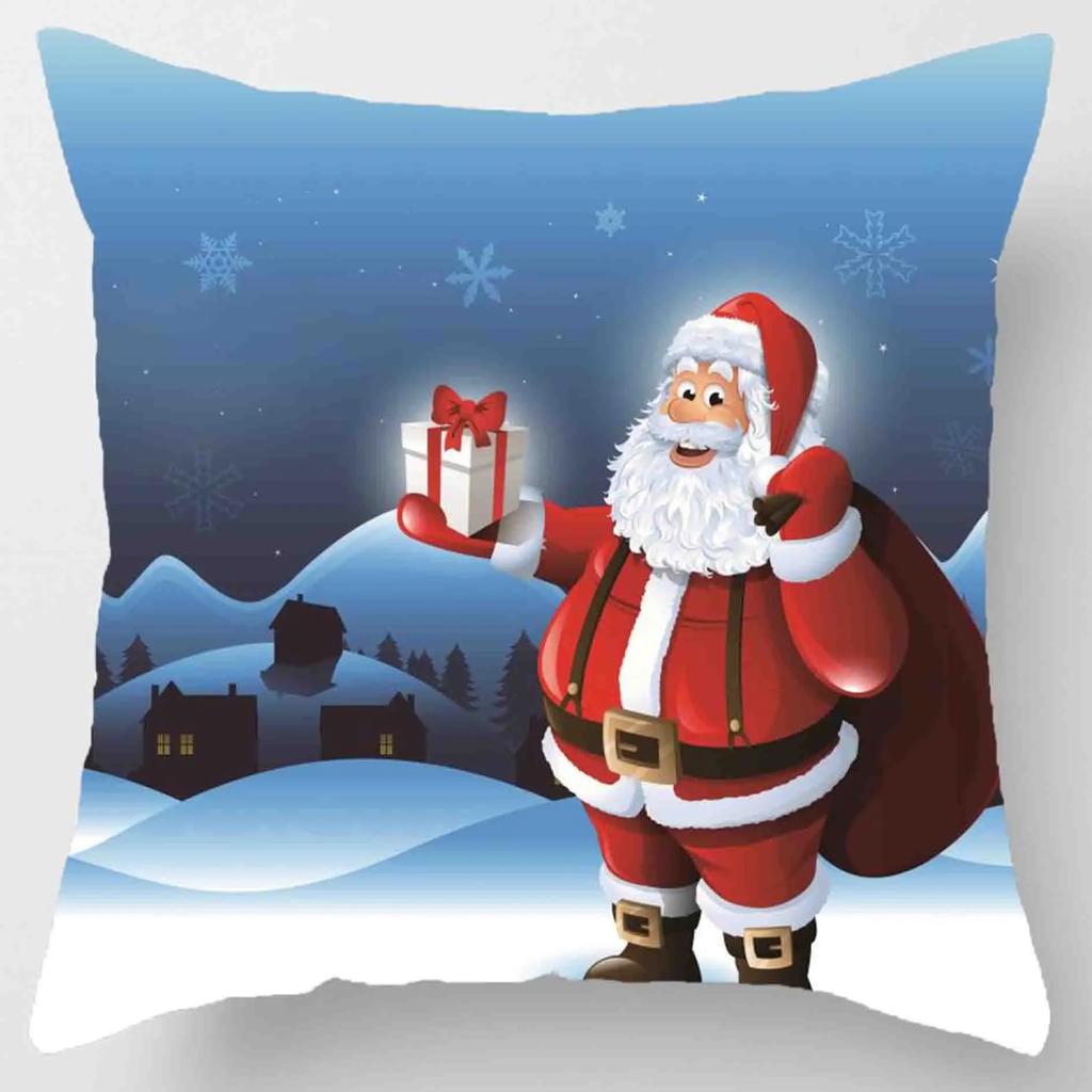 Christmas Themed Pillowcases Car Accessories Office Santa Claus Living Room Sofa Home Pillowcases