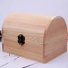 Unfinished Wood Box DIY Craft Storage Jewelry Display Case Treasure Chest Unpainted Wooden