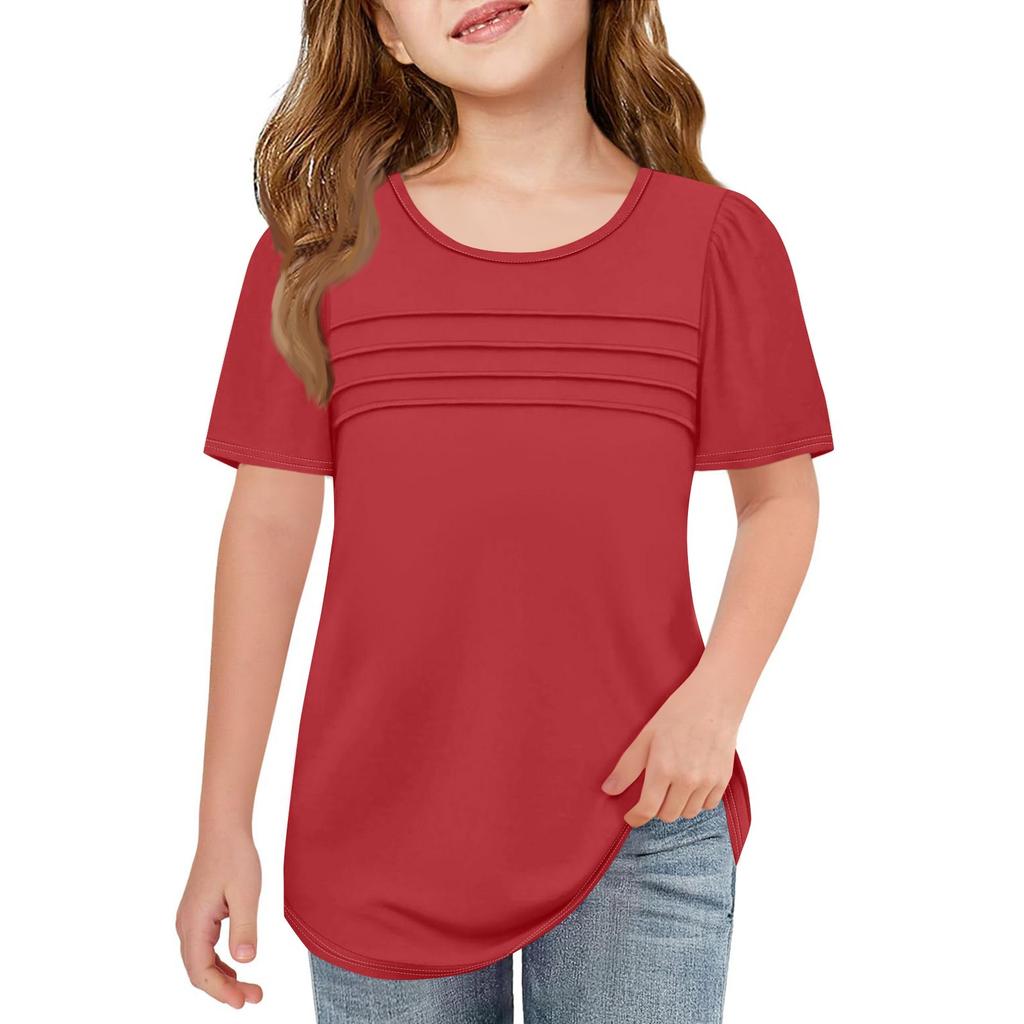 Детские футболки с короткими рукавами и круглым воротником, футболка для отдыха на лето