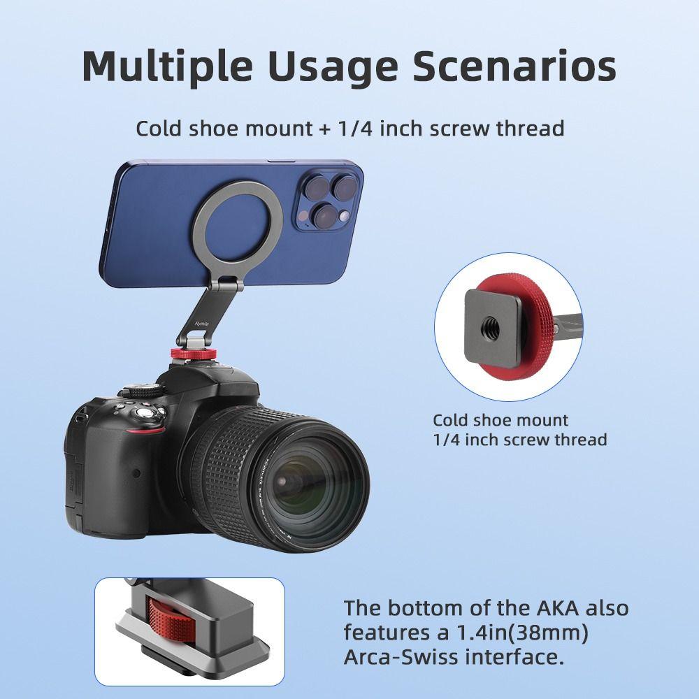 Adjustable Hot Shoe Magnetic Phone Holder for iPhone /Samsung /Xiaomi for MagSafe