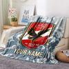 Custom Name Al Ahly SC Flannel Blanket, High quality Comfortable for All Seasons, Home Decor, Warmth and Comfort