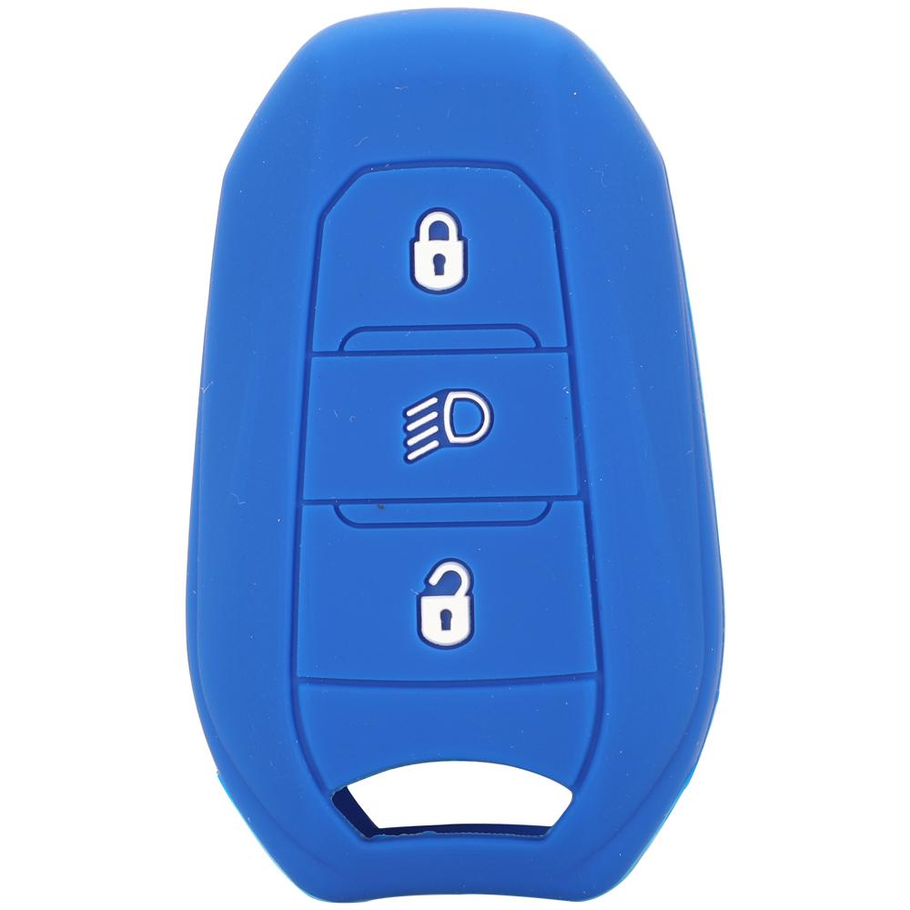 Jingyuqin Чехол-держатель для ключа-брелока автомобиля для Peugeot 208 DS3 5008 DS5 DS6 для Citroen C4 C5 X7 Силиконовая резина Смарт