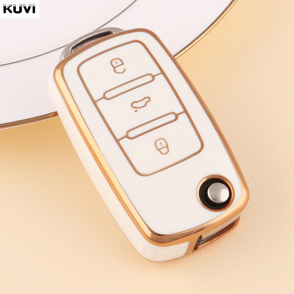 HOT TPU Car Remote Key Case Cover For Volkswagen VW Polo Golf Passat Tiguan Beetle Caddy T5 Up Eos Skoda Octavia Seat Leon Altea cr2
