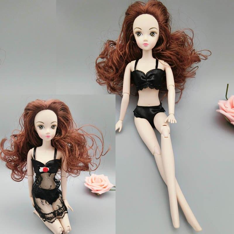 6 компл./лот модные платья для кукол Барби, одежда, пижамы, нижнее белье, ночная рубашка, кружевное ночное платье + бюстгальтер + нижнее белье, аксессуары для кукол