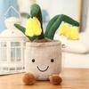 25cm Simulation Cartoon Plant Pot Series Plush Doll Succulent Tulip Lily Plush Toy Home Decor Living Room Bedroom Gift For Girls