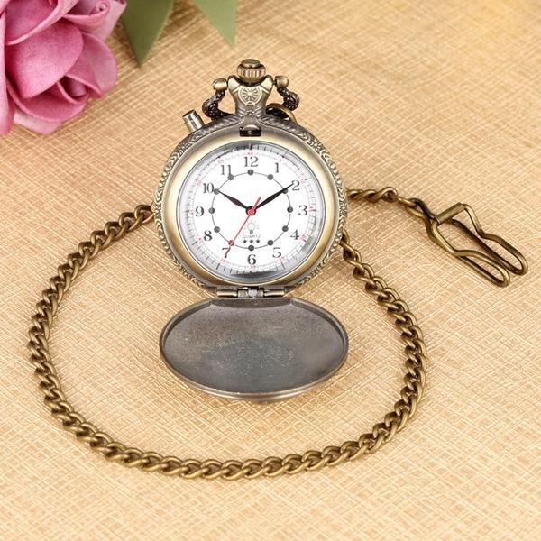 Noctilucent LED Flash Quartz Pocket Watch Unique Bronze/Silver/Gold Steampunk Train Locomotive Engine FOB Luminous Chain Watch Luxury Clock