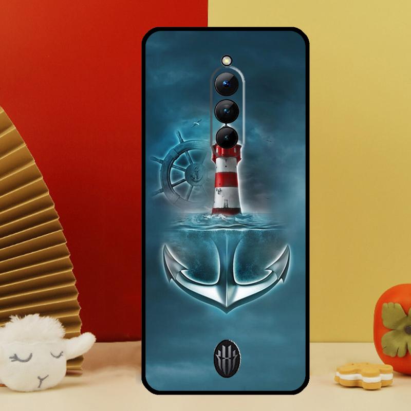 Полоски Якорь Лодка Корабль Чехол Для Nubia Red Magic 10 9 8 Pro Plus 6 7 6S 7S Pro 5G 6R RedMagic 8S 9S Pro Plus Чехол