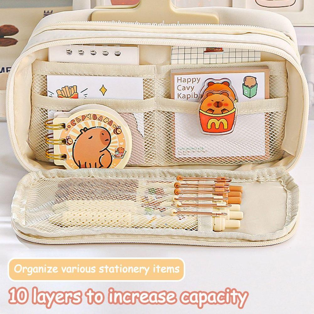 Прозрачный пенал на молнии, большая вместимость, коробка для канцелярских принадлежностей, модная упаковочная сумка, студенческий