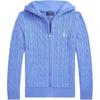 Polo Cable Knit Cotton Hooded Full Zip Sweater Kids Sweater CWPOSWEY6820596-400