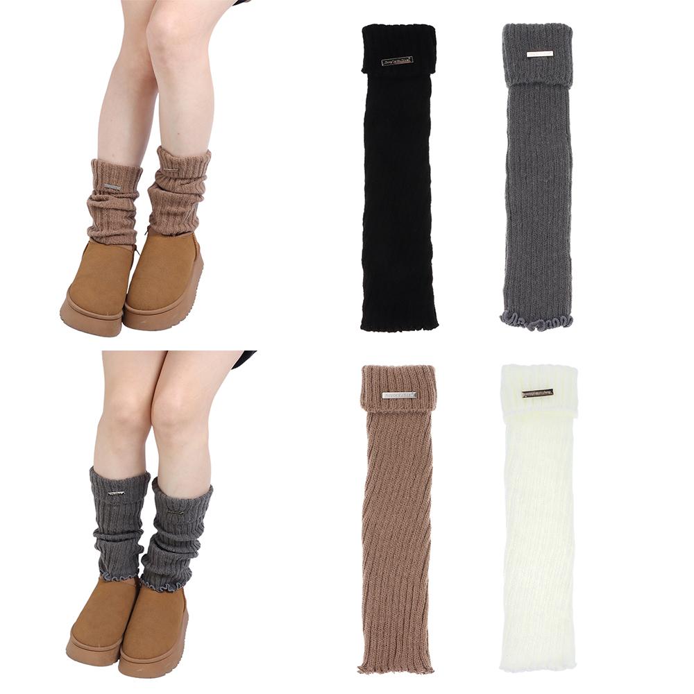 Warm Knitted Leg Warmers Stacked Ankle Warmer Academy Style Boot Stockings  Women
