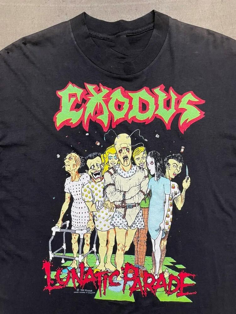 Музыкальная футболка Exodus Band For Lovers Черная Хлопок Полный Размер NI358 Унисекс