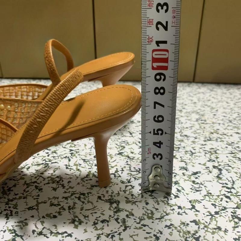 Fashion Summer High Heels Women Slingback Sandals New Design Two Ways To Wear Pointed Toe Brand Hollow Out Party Prom Shoes for Lady