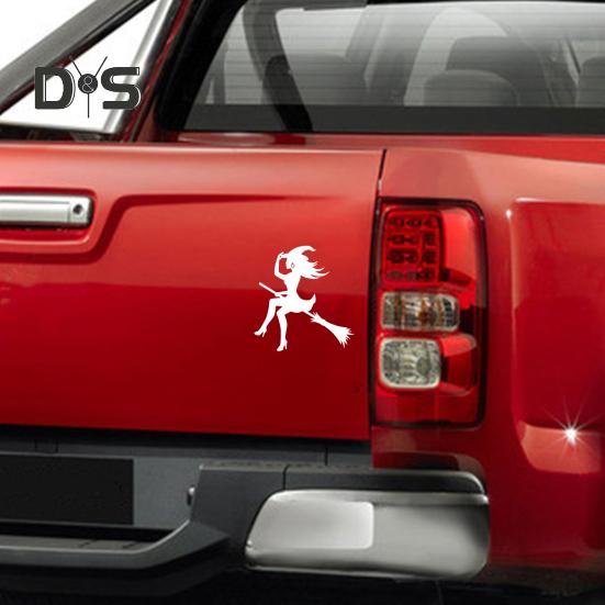 Хэллоуин ведьма автомобиль наклейка летающая метла устойчивая к атмосферным воздействиям самоклеящаяся авто внедорожник мотоцикл окно автомобиля украшение стены кузова девушки сделка автомобиль