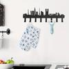 Крючки для ключей City Silhouette - многоцелевые для сумок с одеждой в домашнем хозяйстве, декоративный держатель для стены гостиной
