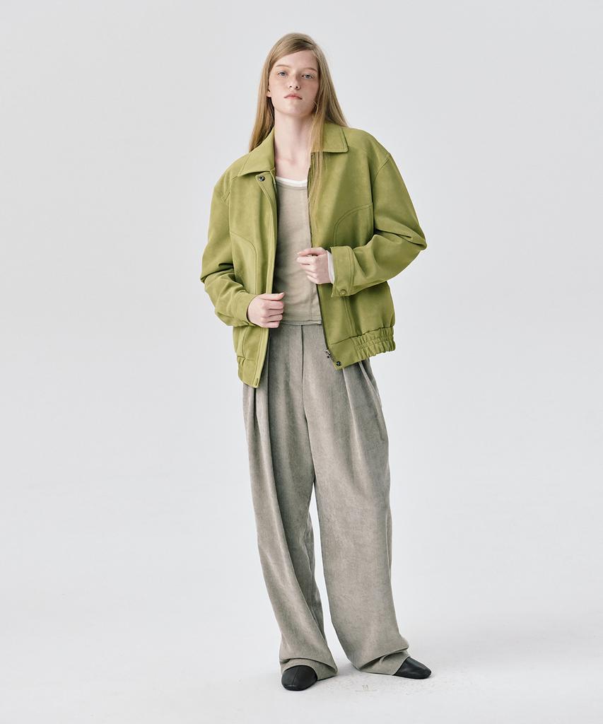 WNDERKAMMER Steady Wide Tuck Pants_Grey