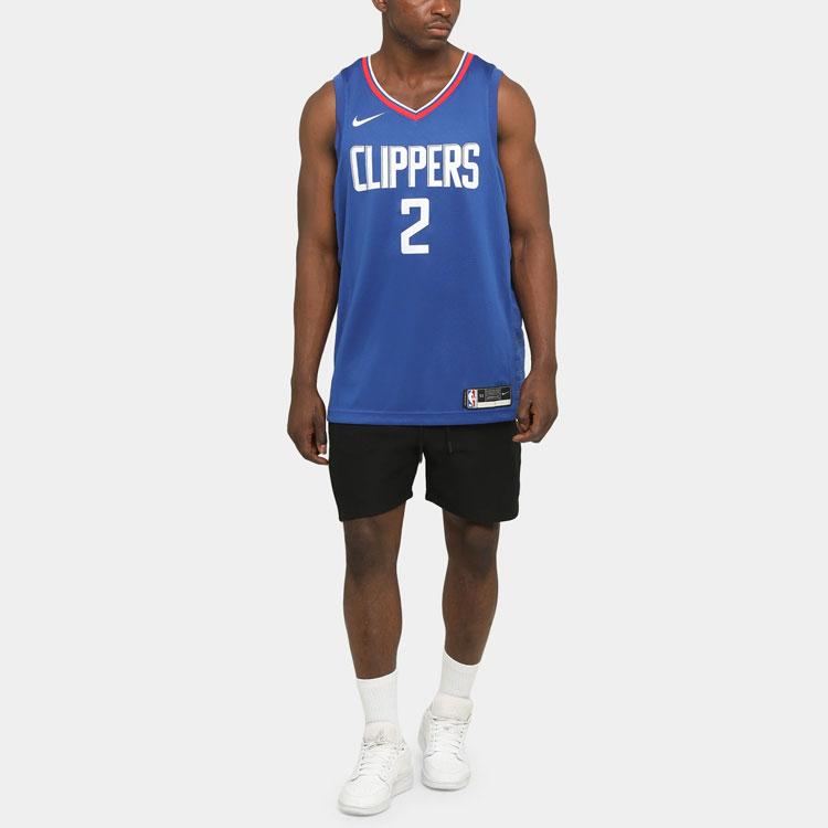 Nike X NBA Клипперс Баскетбольные майки Мужские Синие Умеренные Слипы CW3668-402