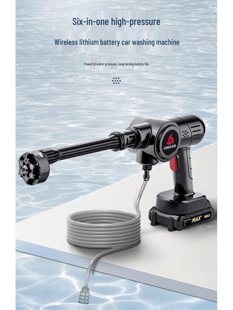 High-Power Wireless Car Washer: Rechargeable High-Pressure Water Gun for Home Car Wash