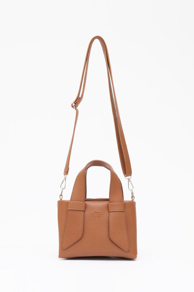 Women's Stylish and Useful Shoulder Bag Black Shk60 Artificial Leather Single Compartment Double Handle Hand and Cross Shoulder Bag L:14W:21W:8 Cm