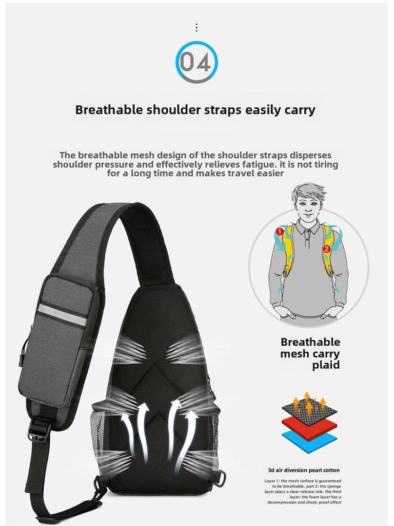 Модная многофункциональная сумка на грудь для мальчиков и девочек 2023 года — сумка через плечо для отдыха на открытом воздухе и путешествий