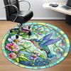 1pc Hummingbird Stained Glass Chair Carpet for Office, Soft Comfortable Mat For Office, Living Room, Bedroom, Machine Washable Carpet yy251112155