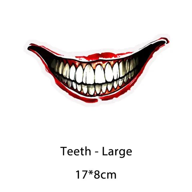 Car Styling Sticker Modified Auto Wheel Tail Body Window Tape Motorcycle Decals for Classic Hero Venom Teeth Mouth