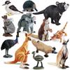 Oenux Classic Australian Wild Animals Kangaroos Koala Platypus Tasmanian Devil Echidna  Cassowary Model Figurine Toy Kid Gift