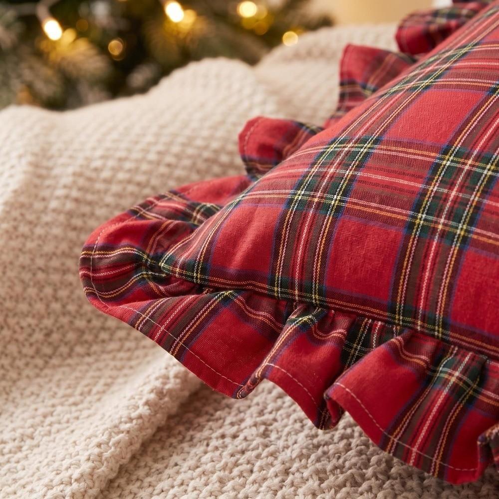18x18 Inches Decorative Pillow Covers Ruffle Trim Cushion Covers For Couch Sofa