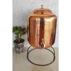 Hammered Design Copper Water Pot with Stand, Storage & Kitchenware, Health Benefits, Volume-12 LTR, 12000 Milliliters