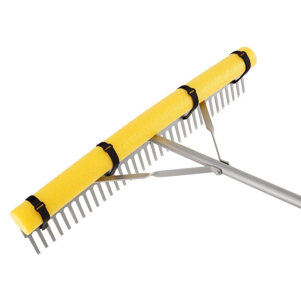 Landscape Rake, 914 mm Wide Head 2590 mm Handle, Large Heavy Duty Aluminum Landscaping Leaf Rake Tool, Asphalt Level for Loosening Soil, Garden &