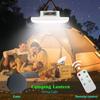 Remote Control Rechargeable Camping Lantern Magnet Strong Light Portable Flashlights Tent Lights with Case Bag