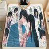 1 шт. Фланелевое одеяло с принтом «Kimi ni Todoke», Высококачественное, Для всех сезонов, Декор для дома, Тепло и уют, Идеально для рождественских подарков