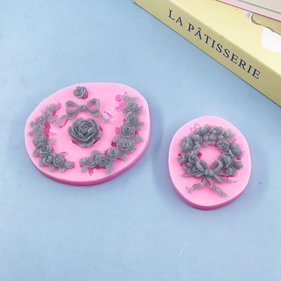 Венок Роза Мастика Торт и Глина Форма Инструмент для DIY