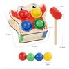 Wooden Pounding Bench Baby Workbench Pound Ball Toy Montessori Toy Color Matching Hand Eye Coordination Fine Motor Training