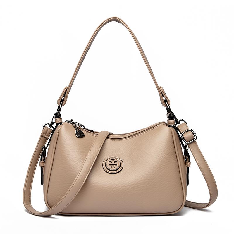 Модная женская сумка через плечо, Сумка-кроссбоди из мягкой ПУ кожи, Однотонная сумка, Подходит для повседневного использования, Шопинга, Поездок на работу