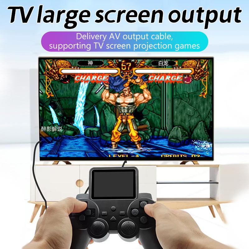 Ручная игровая консоль для детей Портативный ретро-видеоигровой плеер Встроенные 520 классических игр ЖК-экран Семейное развлечение Аркадные игры