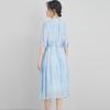 Женское платье-рубашка из принтованного тутового шелка