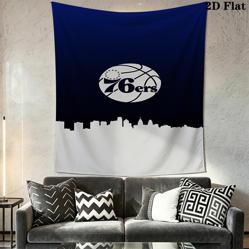 Philadelphia 76Ers Team Logo Threepiece Set 1 Duvet Cover 2 Pillowcase Without Core Duvet Cover And Pillowcase Bedding Set