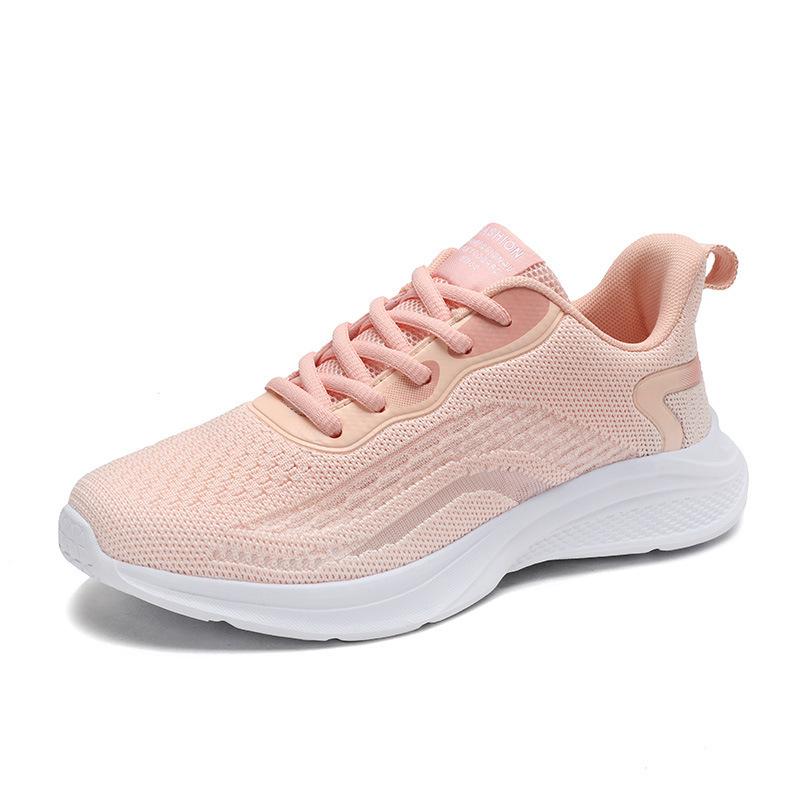 Women's Shoes Running Shoes Spring and Autumn Middle School Students Lightweight Breathable Fly-woven Sports Women's Casual Shoes Women's Travel Shoes