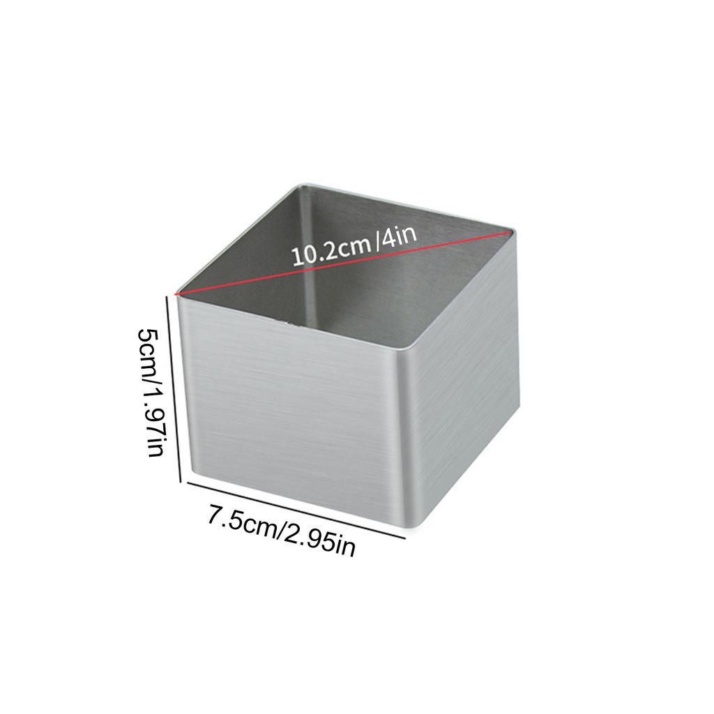 Формы для торта Кольца Квадратная форма для мусса Кольцо для торта из нержавеющей стали Инструмент для выпечки десертов Квадратная форма для торта Посуда для выпечки Прочный