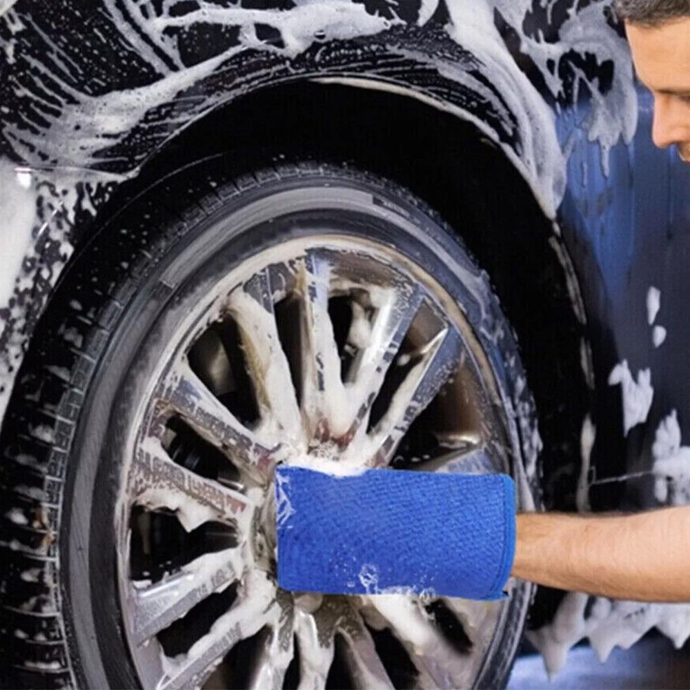 2Pcs Microfiber Magic Clay Mitt Glove Polish Car Wash Glove New Clay Bar Detailing Glove