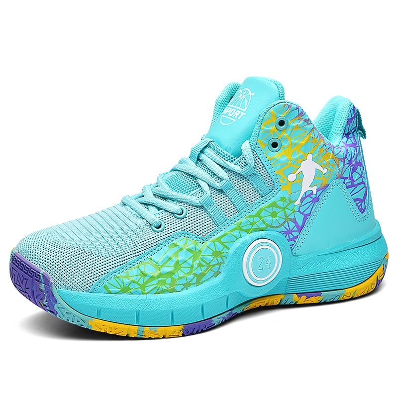 Баскетбольные кроссовки мужские женские средние высокие толстая подошва нескользящие износостойкие дышащие